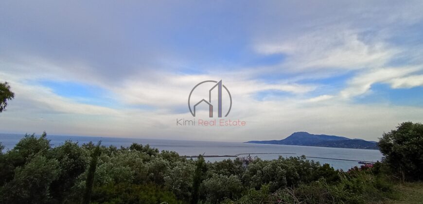 Παραλία Κύμης-Πωλείται οικόπεδο 5.686 τ.μ. και οικία 140 τ.μ. με μαγευτική θέα στο Αιγαίο.